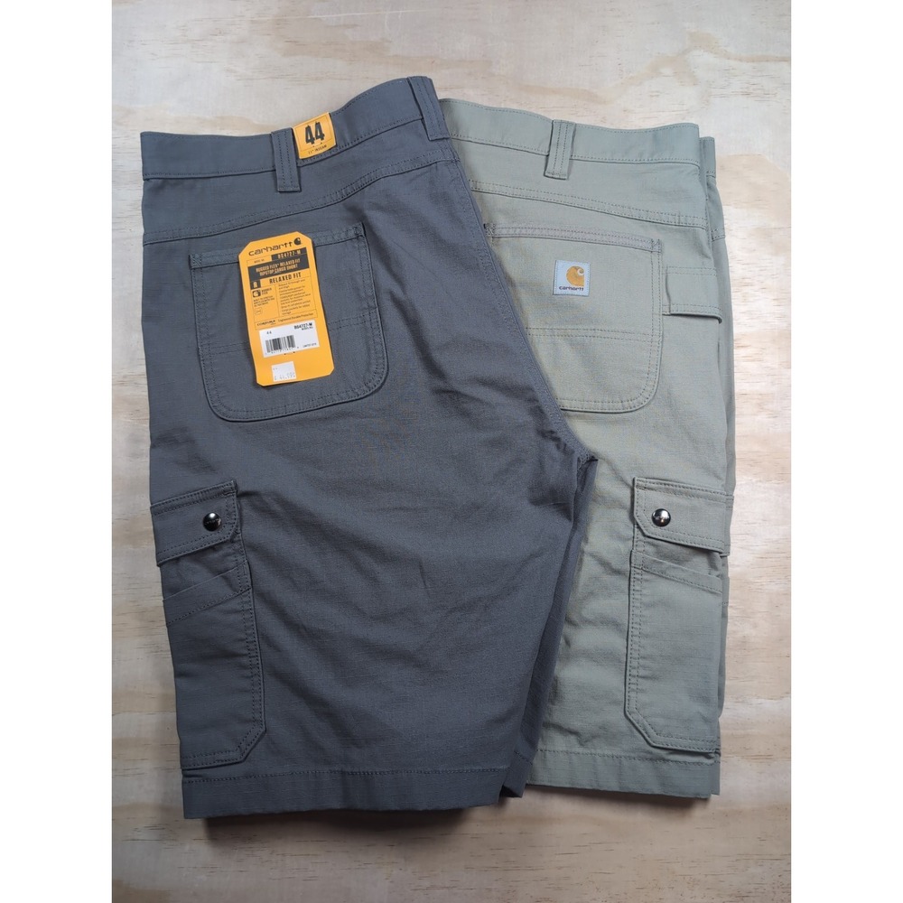 2x NWT Carhartt Rugged Flex Relaxed Fit Ripstop Cargo Shorts BS4727-M Mens 44